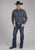 Roper Mens 2240 Diamonds Black 100% Cotton Tall L/S Shirt