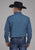Roper Mens 2163 Diamond Print Blue Cotton Blend Tall L/S Shirt