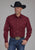 Roper Mens 2162 Black Fill Red 100% Cotton Tall L/S Shirt