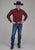 Roper Mens 2162 Black Fill Red 100% Cotton Tall L/S Shirt