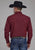 Roper Mens 2162 Black Fill Red 100% Cotton Tall L/S Shirt