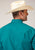 Roper Mens Turquoise 100% Cotton Poplin Stretch L/S Tall Shirt