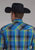 Roper Mens 2247 Cobalt Plaid Blue 100% Cotton Tall L/S Shirt
