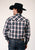 Roper Mens West Plaid Black 100% Cotton L/S Shirt