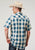 Roper Mens 1892 Arrow Dobby Blue 100% Cotton S/S Shirt