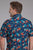 Roper Mens Hawaiian Print Blue 100% Cotton S/S Shirt