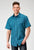 Roper Mens 1894 Scribble Blue 100% Cotton S/S Shirt