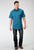 Roper Mens 1894 Scribble Blue 100% Cotton S/S Shirt