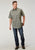 Roper Mens 1901 Estampa Paisley Green 100% Cotton S/S Shirt