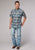 Roper Mens 2002 Distressed Tropical Grey 100% Cotton 1 Pkt S/S Shirt