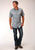 Roper Mens Grey 100% Cotton Vintage Foulard S/S Shirt