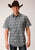 Roper Mens 1484 Geometric Aztec Grey 100% Cotton S/S Shirt