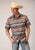 Roper Mens Sandstone Aztec Grey 100% Cotton S/S Shirt