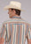 Roper Mens Southwest Vertical Stripe Tan 100% Cotton S/S Shirt