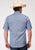 Roper Mens 1932 Skies Tie Blue 100% Cotton S/S Shirt