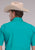 Roper Mens 2509 Solid Stretch Poplin Turquoise Cotton Blend S/S Shirt
