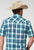 Roper Mens Cool Breeze Plaid Blue 100% Cotton S/S Shirt