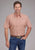 Roper Mens 2387 Stretch Minicheck Orange Cotton Blend S/S Shirt