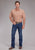 Roper Mens 2387 Stretch Minicheck Orange Cotton Blend S/S Shirt