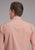 Roper Mens 2387 Stretch Minicheck Orange Cotton Blend S/S Shirt