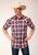 Roper Mens Independence Plaid Blue 100% Cotton S/S Shirt