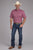 Roper Mens 2386 Medallion Paisley Red Cotton Blend 1 Pkt S/S Shirt