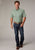 Roper Mens Sedona Foulard Turquoise 100% Cotton 1 Pkt S/S Shirt