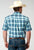 Roper Mens Cool Breeze Plaid Blue 100% Cotton S/S Shirt