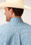 Roper Mens Turquoise Cotton Blend Stretch Check BD S/S Shirt