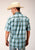 Roper Mens 1555 Meadow Plaid Green 100% Cotton 1 Pkt S/S Shirt