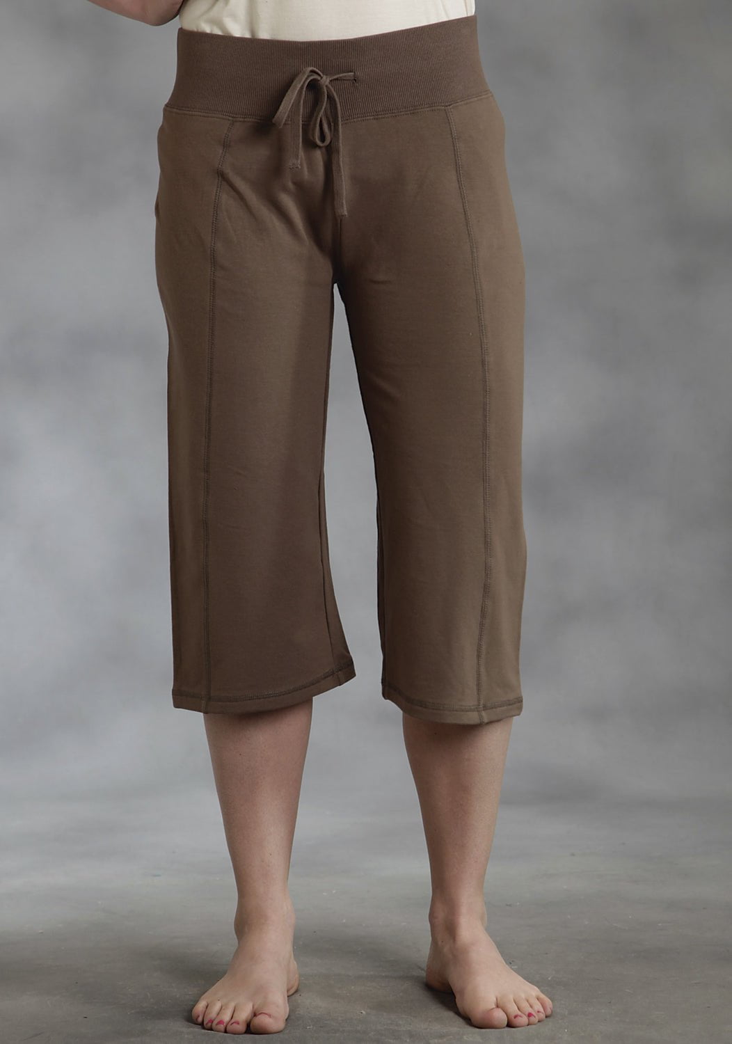 Roper Womens Solid Knit Brown 100% Cotton Capri Pants – The Western Company