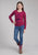 Roper Kids Girls Space Cowgirl Wine Poly/Rayon L/S T-Shirt