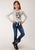 Roper Girls Kids Grey Poly/Rayon Don't Have A Cow L/S T-Shirt