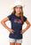 Roper Kids Girls Home Grown Cowgirl Blue Poly/Rayon S/S T-Shirt
