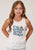 Roper Kids Girls With The Band White Poly/Rayon S/L Tank Top