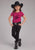 Roper Youth Girls Long Live Cowgirls Pink Poly/Rayon S/S T-Shirt