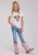Roper Kids Girls Heart Sunglasses Cow Cream Poly/Rayon S/S T-Shirt