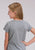 Roper Kids Girls Yeehaw Cowboy Hat Grey Poly/Rayon S/S T-Shirt