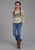 Roper Kids Girls Happily Ever After Cream 100% Cotton L/S T-Shirt
