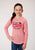 Roper Kids Girls Fix Your Ponytail Pink Poly/Rayon L/S T-Shirt