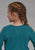 Roper Kids Girls Yee Haw Teal Poly/Rayon L/S T-Shirt