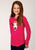 Roper Girls Red Poly/Rayon Floral Cow L/S T-Shirt