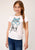 Roper Kids Girls White Poly/Rayon S/S Shirt