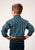 Roper Boys Diamond Dobby Plaid Blue 100% Cotton L/S Shirt