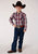 Roper Boys Kids Blue 100% Cotton Honor Plaid L/S Shirt