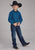 Roper Kids Boys 2181 Aztec Tile Blue 100% Cotton L/S Shirt