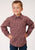 Roper Kids Boys Shadow Geo Red 100% Cotton L/S Shirt