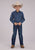 Roper Kids Boys Drybrush Diamonds Blue 100% Cotton L/S Shirt