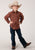 Roper Boys Kids Brown 100% Cotton Arrow Geo L/S Shirt XS