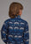 Roper Kids Boys Ombre Aztec Blue 100% Cotton L/S Shirt